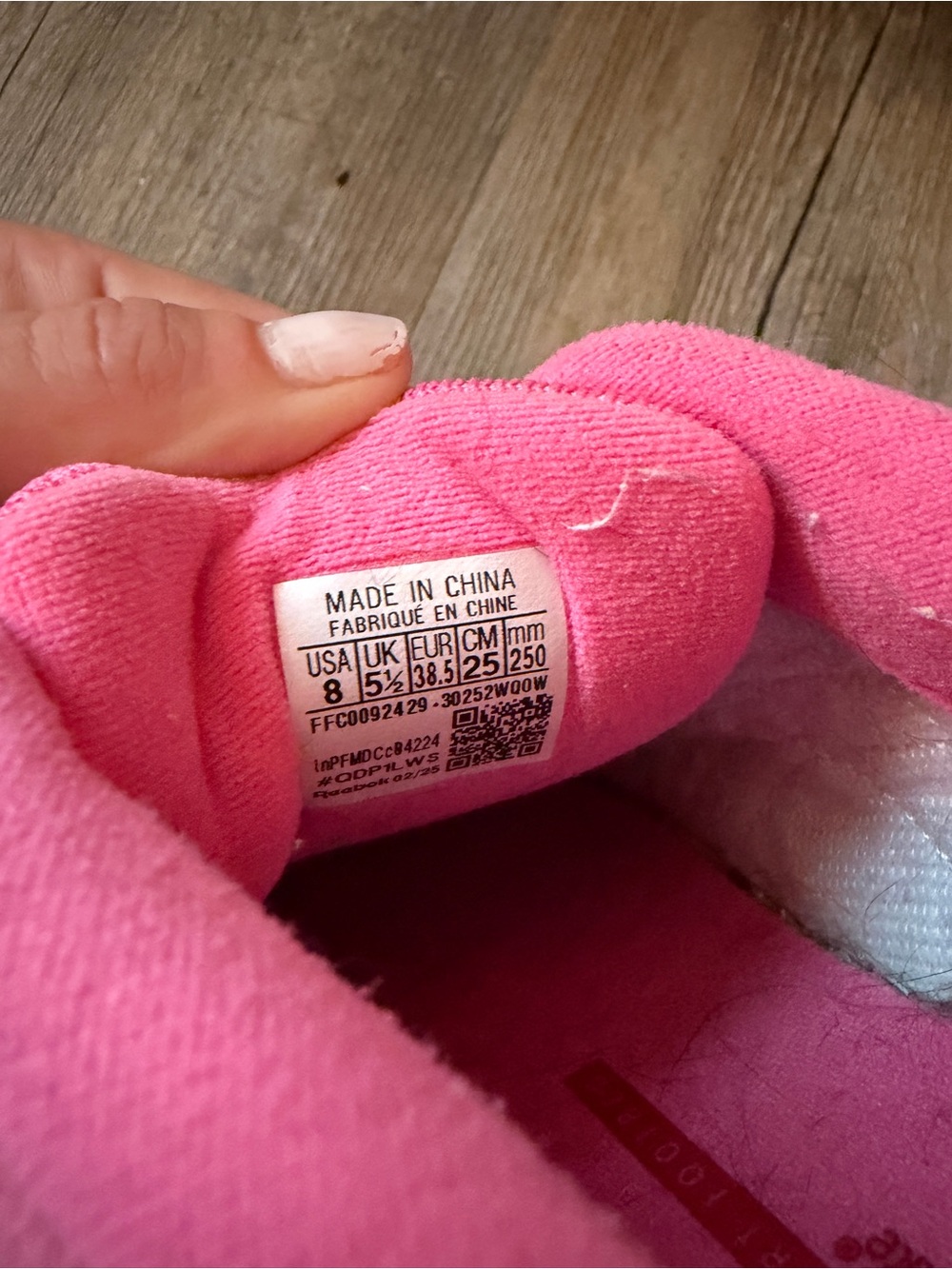 Pink Rebook Sneakers - Picture 3 of 3